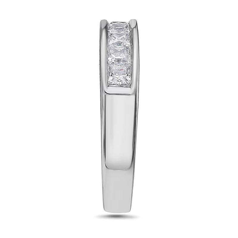 1,0 ct. Gesamtgewicht Diamant-Ehering im Princess-Schliff mit neun Steinen in 14K Weißgold (I/SI2)