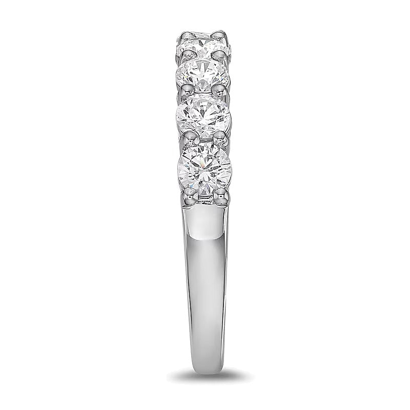 1,25 ct. Gesamtgewicht Diamant Ring mit neun Steinen in 10K Weißgold (I/I2)