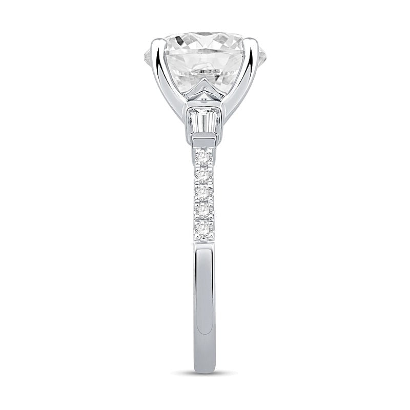 4,38 ct. Gesamtgewicht Labordiamant Fashion-Ring in 14K Weißgold (F/VS2)