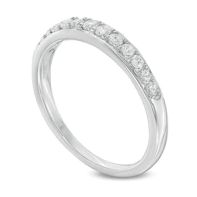 0.2 ct. Gesamtgewicht Diamant Memoire-Ring in 10K Weißgold