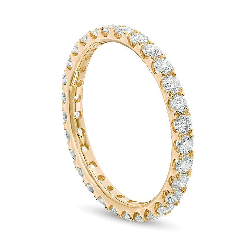 Memoire-Ring mit 1.0 ct. Gesamtgewicht Diamanten in 14K Gelbgold