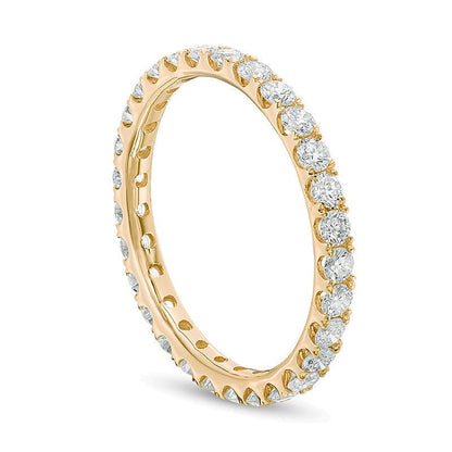 Memoire-Ring mit 1.0 ct. Gesamtgewicht Diamanten in 14K Gelbgold