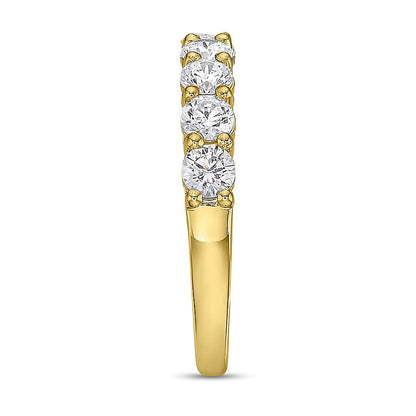 1,25 ct. Gesamtgewicht Diamant Ring mit neun Steinen in 10K Gelbgold (I/I2)