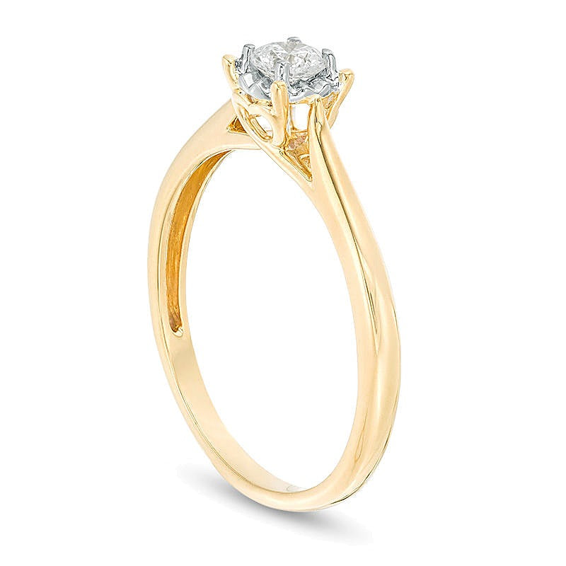 0.38 CT. Diamant-Solitär Verlobungsring in 10K Gelbgold