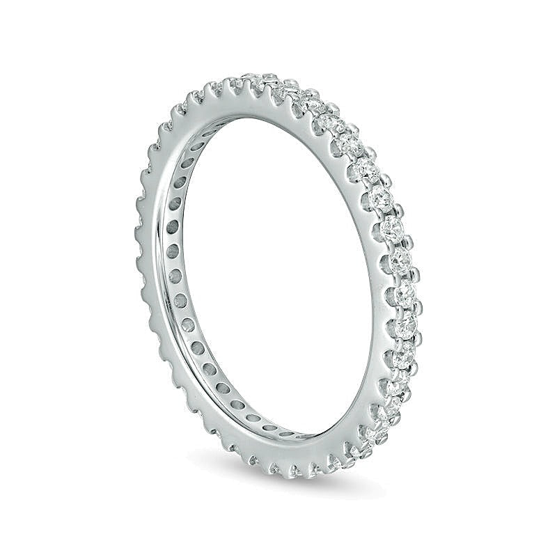 0.5 ct. Gesamtgewicht Diamant Memoire-Ring aus 14K Weißgold (H/SI2)
