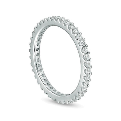 0.5 ct. Gesamtgewicht Diamant Memoire-Ring aus 14K Weißgold (H/SI2)