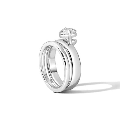 Zales x SHAHLA 2.0 ct. Labordiamant Solitär Verlobungsring in 14K Weißgold (F/VS2)