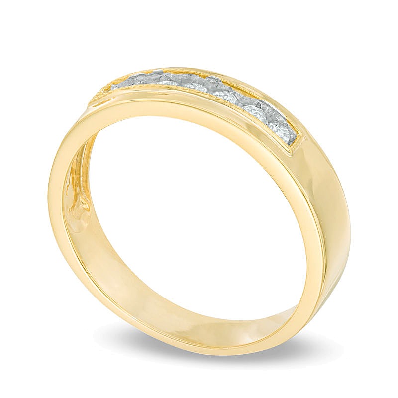 0.25 ct. Gesamtgewicht Diamant Ehering in 10K Gelbgold