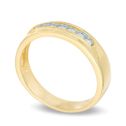 0.25 ct. Gesamtgewicht Diamant Ehering in 10K Gelbgold