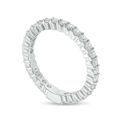 1.0 ct. Gesamtgewicht Diamant Memoire-Ring in 14K Weißgold