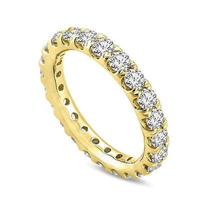 Memoire-Ring mit Diamanten 2.0 ct. Gesamtgewicht in 14K Gelbgold