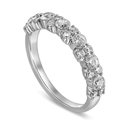 Memoire-Ring mit Diamanten 1.0 ct. Gesamtgewicht in 10K Weißgold