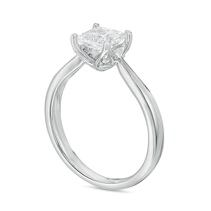 1.0 ct. Gesamtgewicht Verlobungsring mit Diamanten im Princess-Schliff in 14K Weißgold