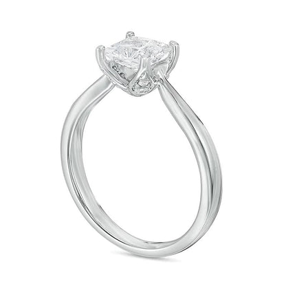 1.0 ct. Gesamtgewicht Verlobungsring mit Diamanten im Princess-Schliff in 14K Weißgold
