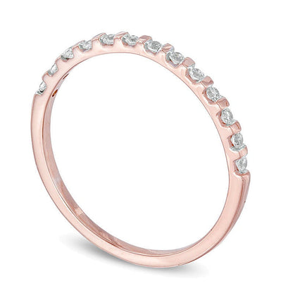 0.13 ct. Gesamtgewicht Diamant Memoire-Ring in 10K Roségold