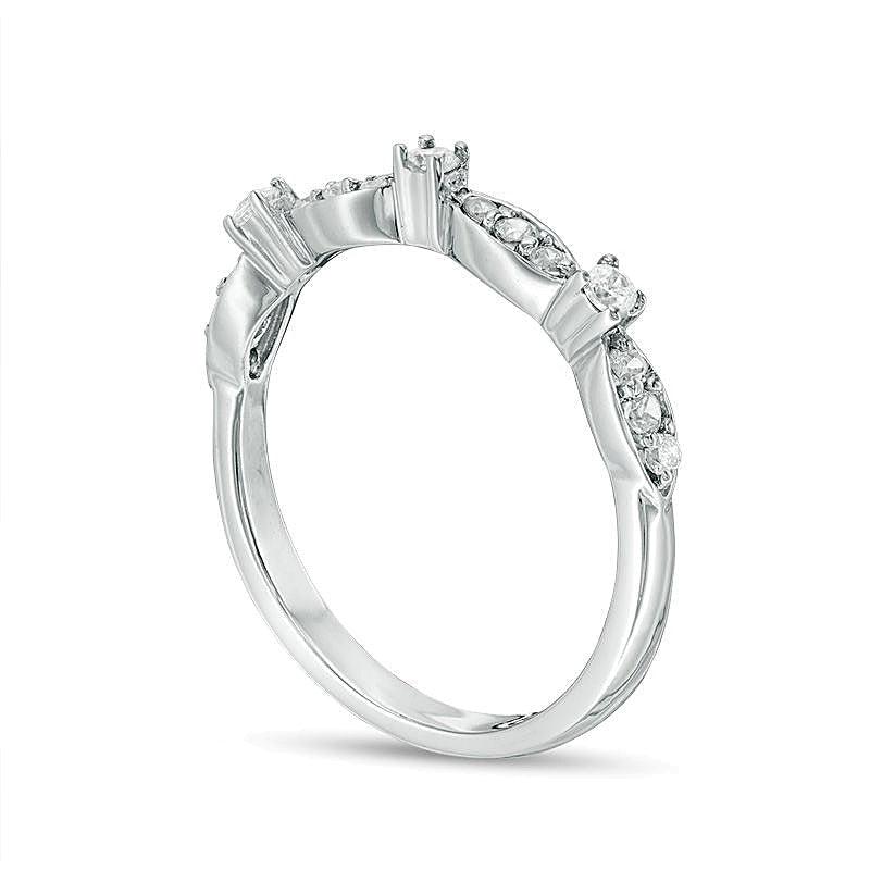 0.25 ct. Gesamtgewicht Diamant Stackable Ring in 10K Weißgold