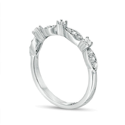 0.25 ct. Gesamtgewicht Diamant Stackable Ring in 10K Weißgold