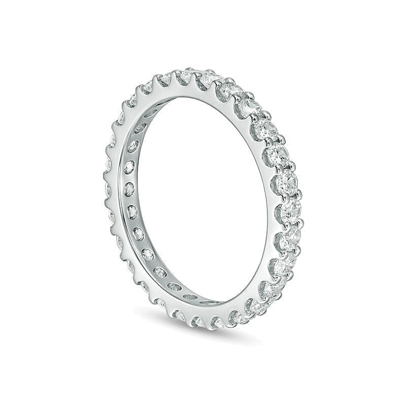 1.0 CT. Gesamtgewicht Diamant Memoire-Ring in 14K Weißgold (H/SI2)