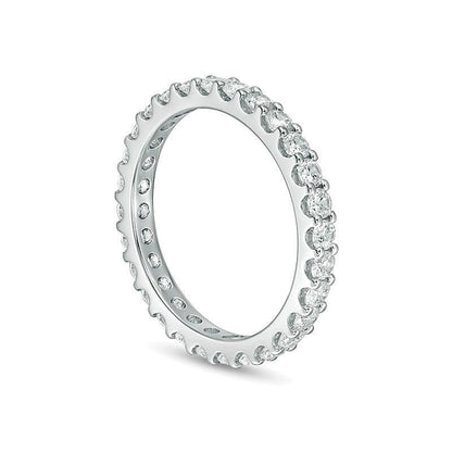 1.0 CT. Gesamtgewicht Diamant Memoire-Ring in 14K Weißgold (H/SI2)