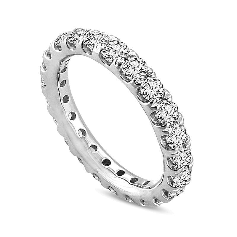 2,0 ct. Gesamtgewicht Diamant Memoire-Ring in 14K Weißgold