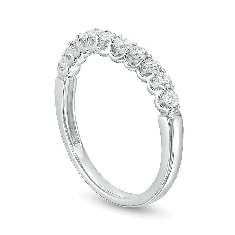 0.5 ct. Gesamtgewicht Diamant Ehering in 14K Weißgold