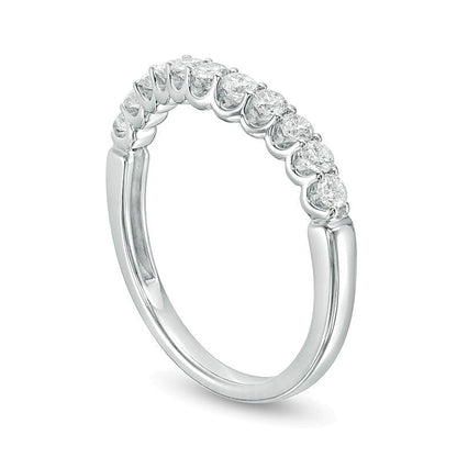 0.5 ct. Gesamtgewicht Diamant Ehering in 14K Weißgold