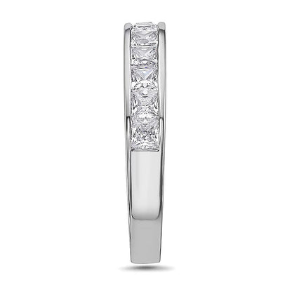 1.0 CT. Gesamtgewicht Ehering mit Diamanten im Princess-Schliff in 14K Weißgold (I/SI2)