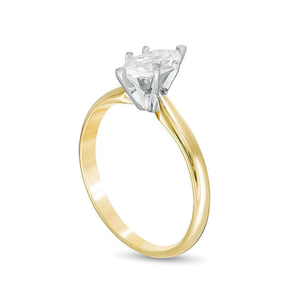 1.0 CT. Marquise Diamant Solitär Verlobungsring in 14K Gelbgold (I/I2)