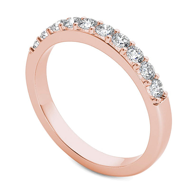 0.5 ct. Gesamtgewicht Diamant-Ehering in 10K Roségold