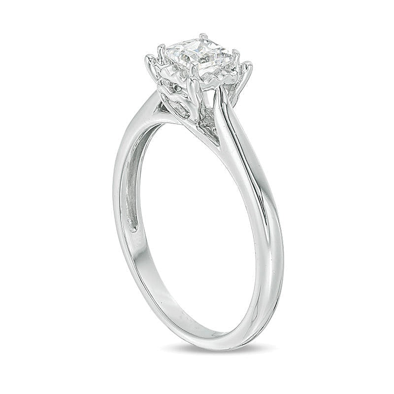 0.38 CT. Diamant-Solitär-Verlobungsring im Princess-Schliff in 10K Weißgold