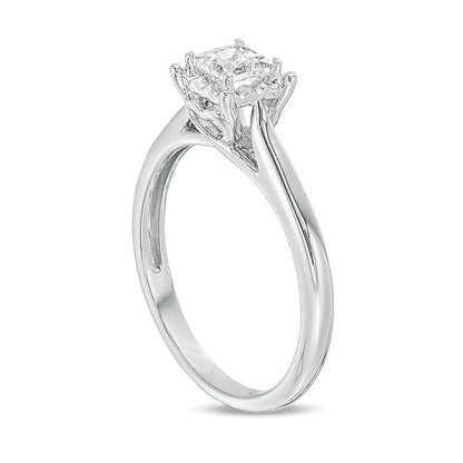 0.38 CT. Diamant-Solitär-Verlobungsring im Princess-Schliff in 10K Weißgold