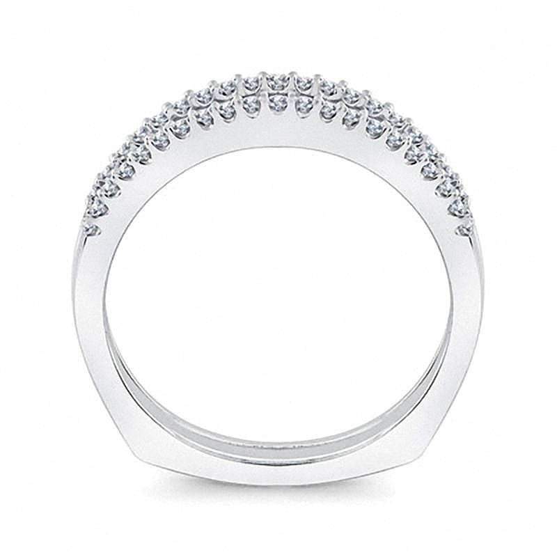 0.25 ct. Gesamtgewicht Diamant Solitär Enhancer Ring in 14K Weißgold