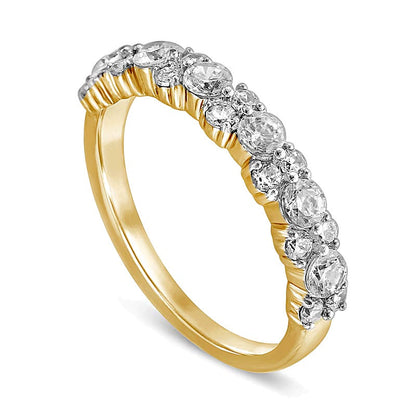 Memoire-Ring mit Diamanten 1.0 ct. Gesamtgewicht in 10K Gelbgold