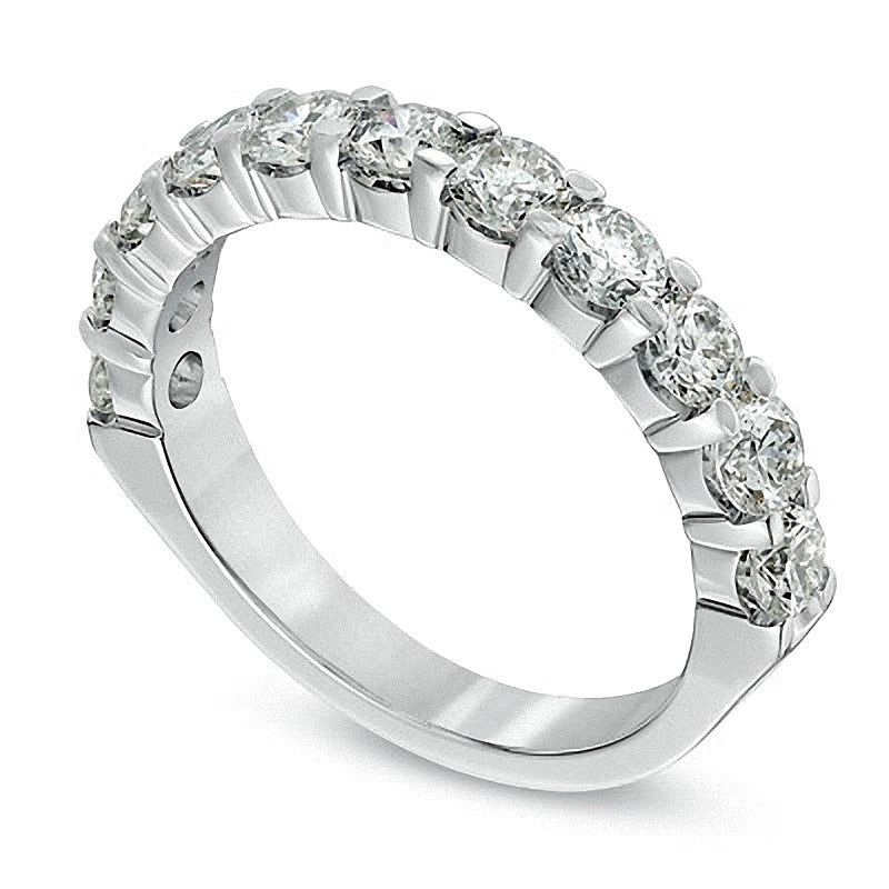 1.5 ct. Gesamtgewicht Diamant Memoire-Ring in 14K Weißgold