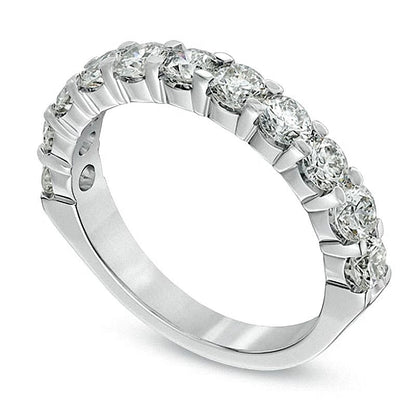 1.5 ct. Gesamtgewicht Diamant Memoire-Ring in 14K Weißgold