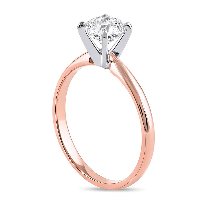 1.0 CT. Labordiamant Solitär Verlobungsring in 14K Roségold (F/VS2)