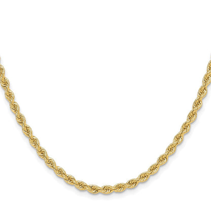 14K Gelbgold 3.3mm Normal Kordel Halskette