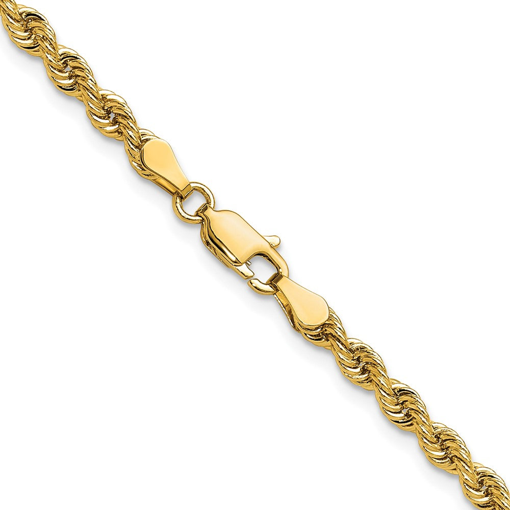 14K Gelbgold 3.3mm Normal Kordel Halskette