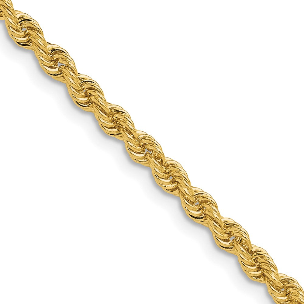 14K Gelbgold 3.3mm Normal Kordel Halskette