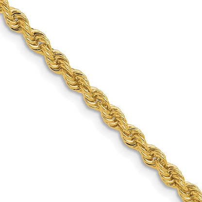 14K Gelbgold 3.3mm Normal Kordel Halskette