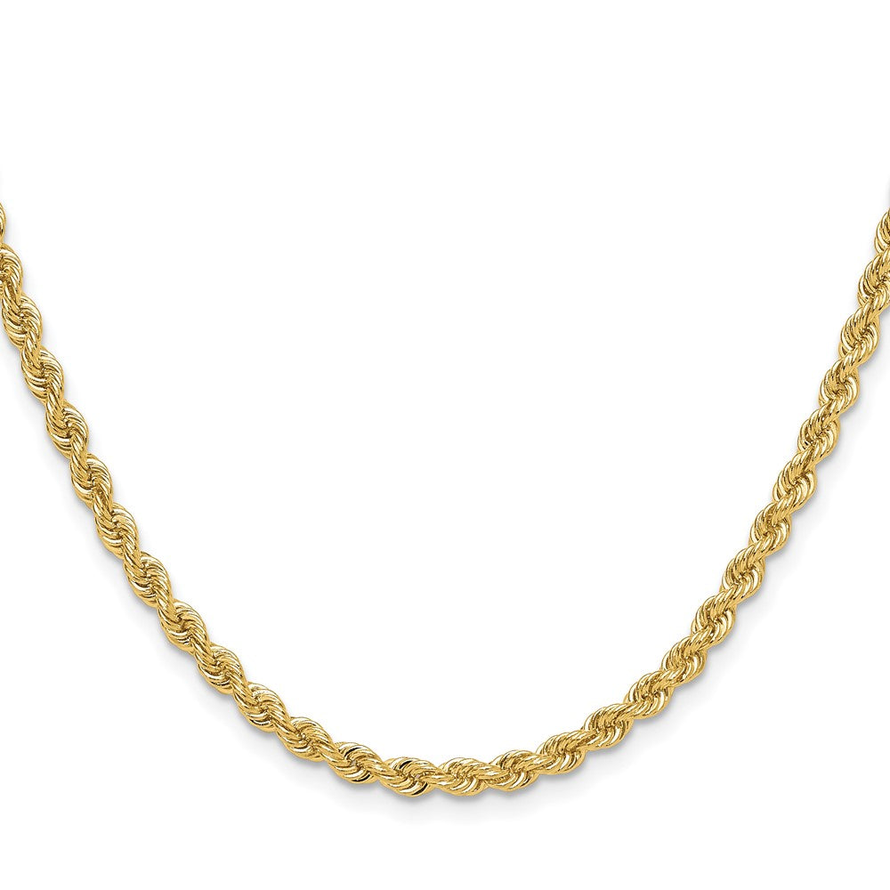14K Gelbgold 3.8mm Normal Kordel Halskette