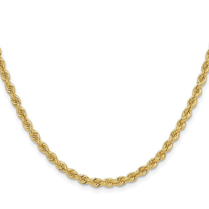 14K Gelbgold 3.8mm Normal Kordel Halskette