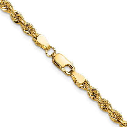 14K Gelbgold 3.8mm Normal Kordel Halskette