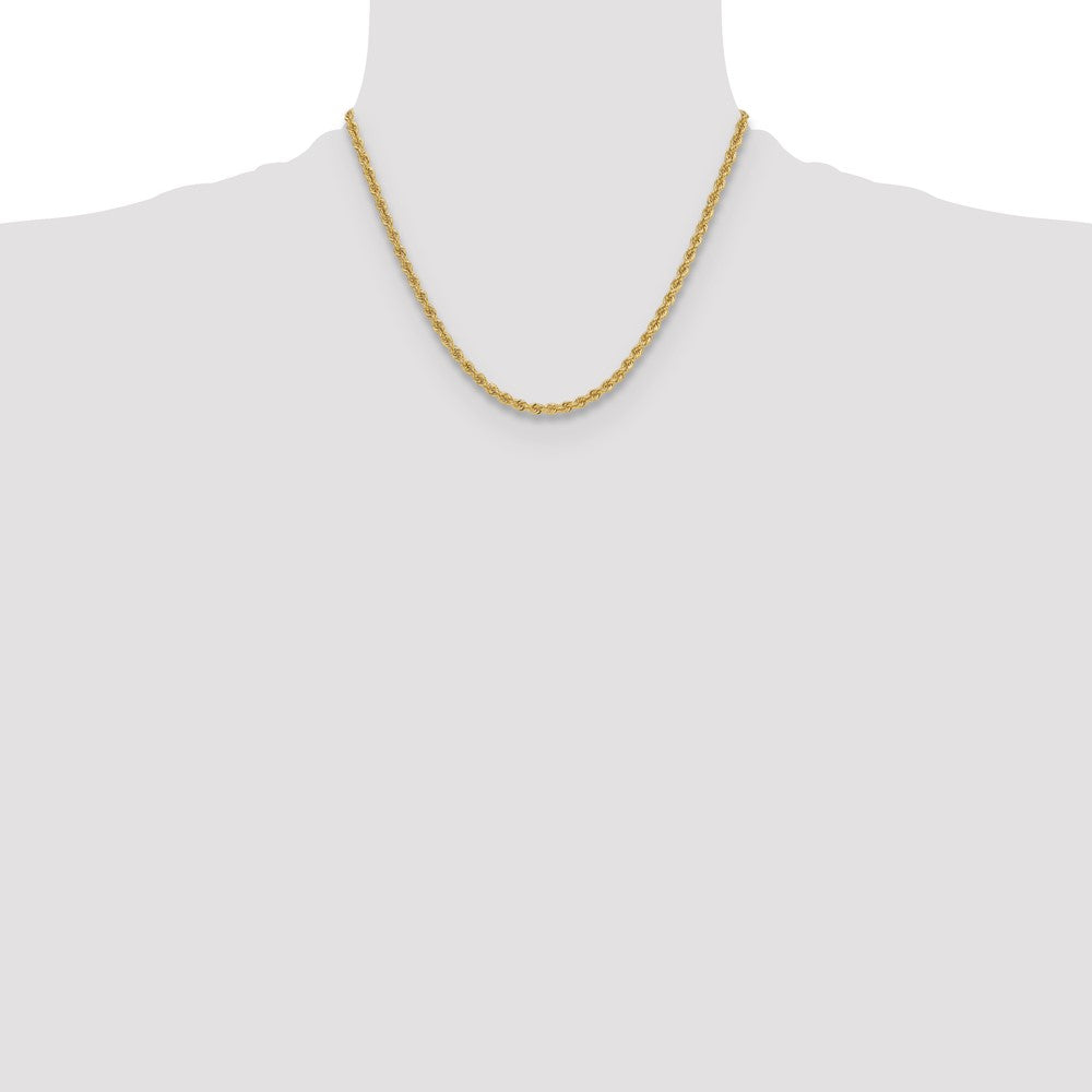14K Gelbgold 3.8mm Normal Kordel Halskette
