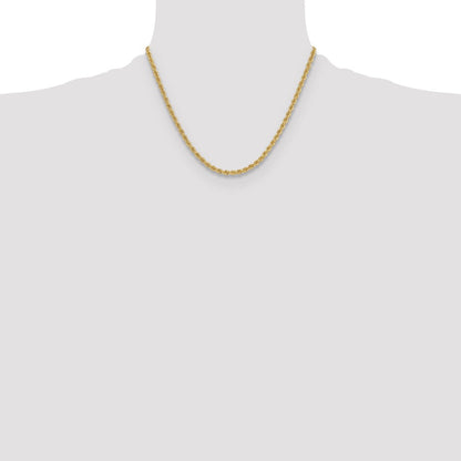 14K Gelbgold 3.8mm Normal Kordel Halskette