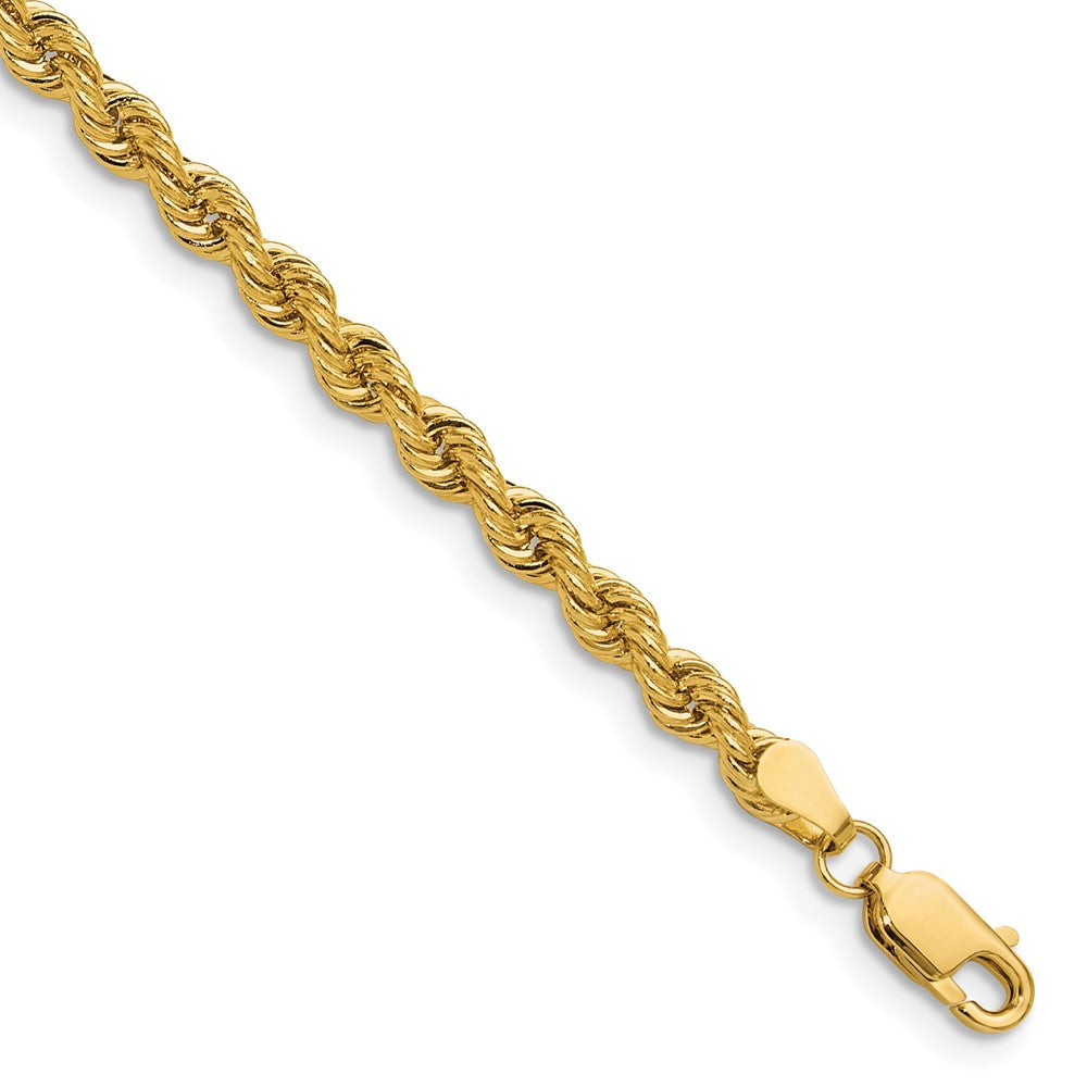 14K Gelbgold 3.8mm Normal Kordel Gliederarmband