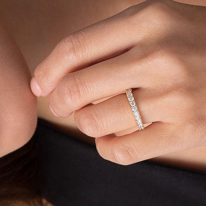 1,5 ct. Gesamtgewicht Diamant-Memoire-Ring aus 14K Gelbgold (H/SI2)