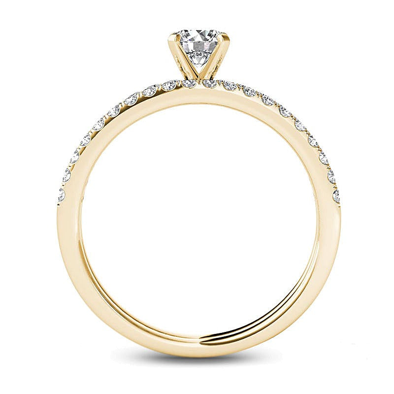 0,75 ct. Gesamtgewicht Diamant Brautset in 14K Gelbgold