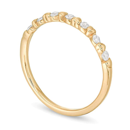 0.2 ct. Gesamtgewicht Diamant Ring mit Herzmotiv zum Stapeln in 10K Gelbgold