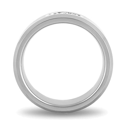 Ring mit Diamant 0,17 ct. Gesamtgewicht und schwarzem Carbon aus zweifarbigem Wolfram